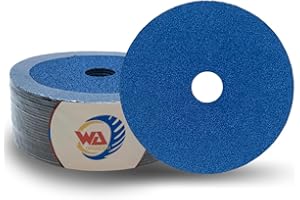 WA GRINDER 25PACK - 7'' Premium Zirconia 36# Resin Fiber Sanding Discs, 7/8'' inch Arbor, for Wood, Metal, Aluminum, Stainles