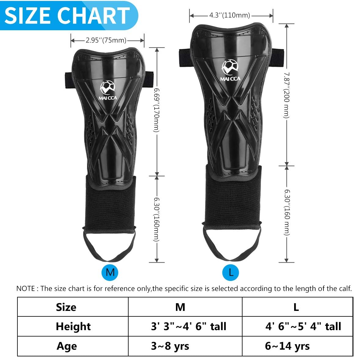 Outfun Youth Soccer Shin Guards, Kids Soccer Shin Pads, Child Calf Protective Gear, Soccer Equipment with Ankle Sleeves for 3-14 Years Old Boys Girls Toddler Kids Teenagers : Sports & Outdoors