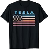 Vintage Sunset American Flag Tesla, West Virginia T-Shirt