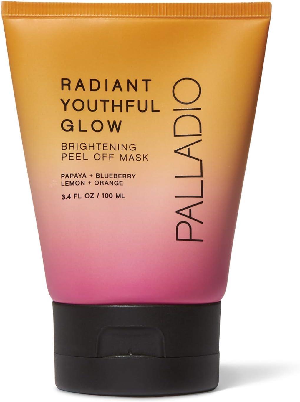 Palladio Brightening Peel Off Face Mask, Radiant Youthful Glow, Brightens Dull Skin, Reveal Bright Glowing Radiant Skin in Minutes, Anti-oxidant Rich Botanical Formula, Works on all skin types, 3.5 oz