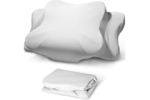 Cooling Cervical Pillowcase, Ice Silk Neck Pillow Cover with Zipper, Soft Breathable Cooling Fabric, Machine Washable, 24.8” 