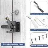 ADERTOS Self Locking Gate Gravity Latch Carbon Steel Auto Gate Latch view 3