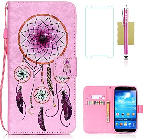 Galaxy S4 Case,Samsung Galaxy S4 Case,S4 Case,CASELAND Flip Cover Wallet PU Leather with Stand + Lanyard Case for Samsung Galaxy S4 I9500 - Dreamcatcher