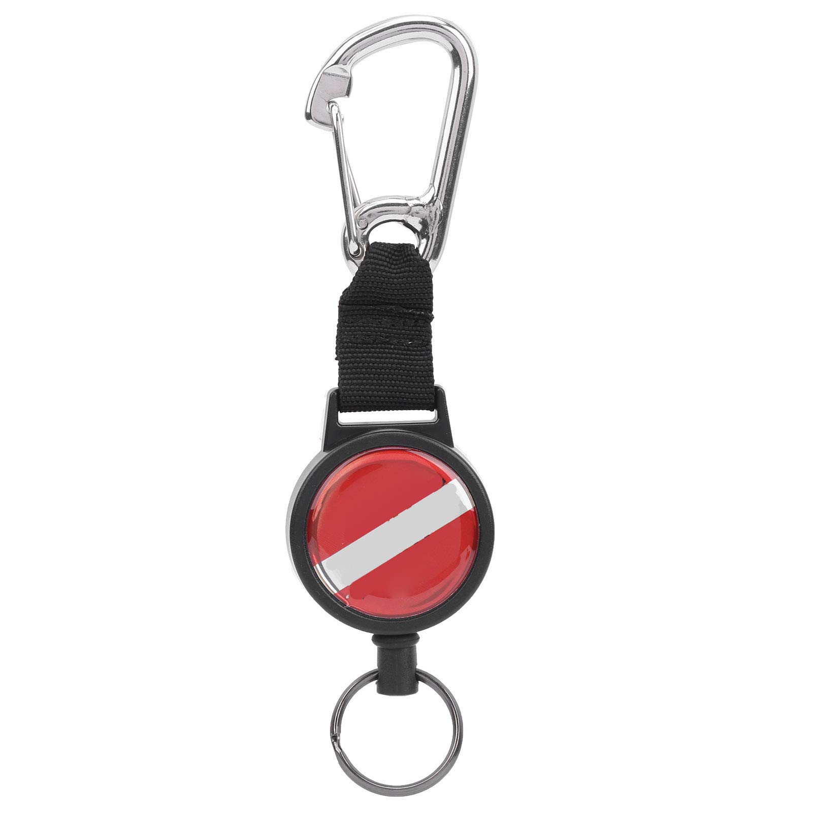 POENVFPO Diving Lanyard, Retractable Stainless Steel Wire Anti Lost Lanyard Accessory for Underwater Use