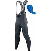 qualidyne Mens Cycling Bib Pants 3D Padded Bike Bib Tights Bicycle Biking Long Leggings