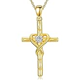 Vyrniss 18K Gold Cross Pendant for Women Gold Cross Necklace 18K Gold Jewelry Religious Gift