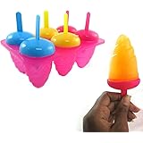 1pc 6 Section Swirl Ice Pop Maker Mold Popsicle Dessert Cream Frozen Pops Treats