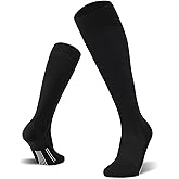 FITRELL 2/3 Pack Soccer Socks Baseball Softball For Youth Kids Boys Girls, Over-The-Calf Football Socks for Adult Men Women