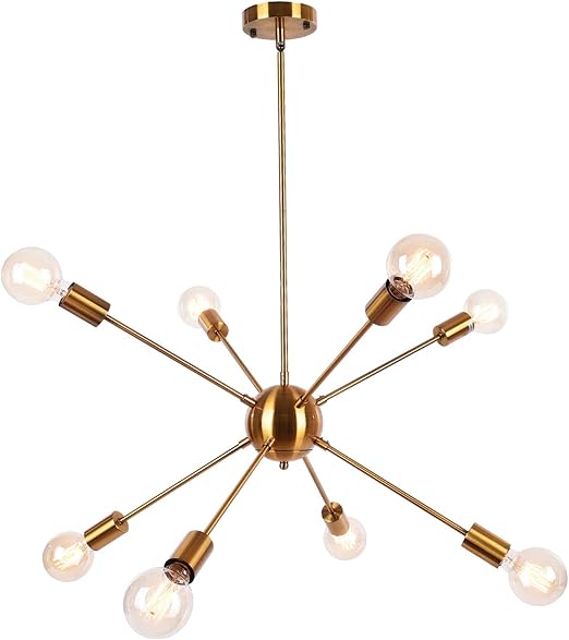 oyipro moderno iluminacion colgante sputnik bolas lamparas de arana con 8 luces e27 para sala de estar dormitorio sin bombilla