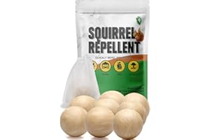KQCWKH Squirrel Repellent Outdoor, Chipmunk Repellents Outdoor, Natural Squirrel Deterrent, Repellent for Squirrels Indoor, Squirrel Repeller for Gardens/Attics/Cars/Bird Feeders (3.58 Ounce (Pack of 8))