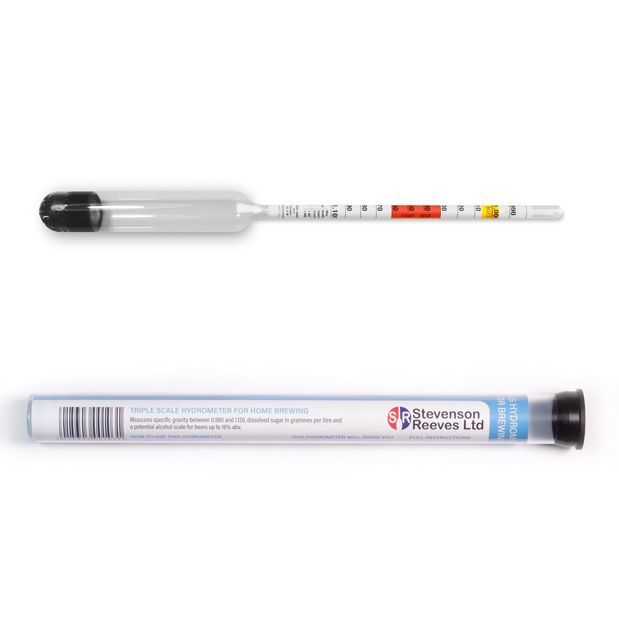 Stevenson Reeves Triple Scale Hydrometer (S1017) - For Home Brewing