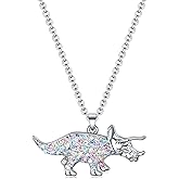 luomart Girls Dinosaur T-Rex Charm Necklace Jewelry Gift,Animal Lover Gifts Pendant for Women