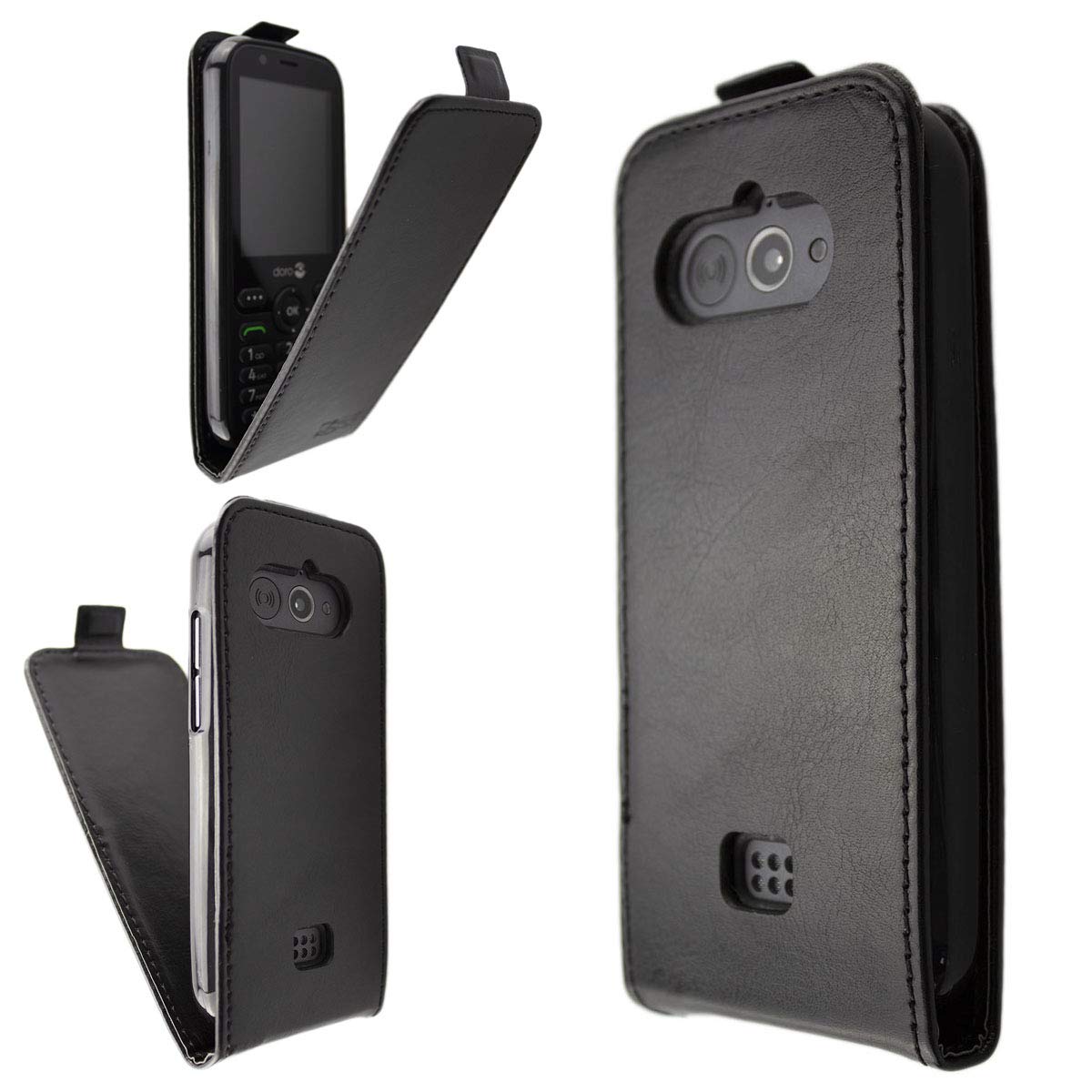 caseroxx Flip Cover for Doro 7010/7011, Case (Flip Cover in black)