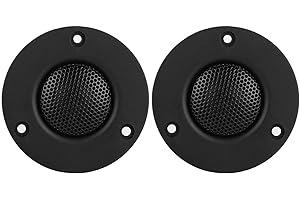 2pcs tweeter speaker + 2Pcs Dome Tweeter Speaker 25-core 60W B7 Pure Silk Film Diaphragm Treble Loudspeaker Horn F0 KHz to 28