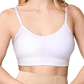 Coobie Women's Seamless Scoopneck Cami Bra with Back Closure Full Coverage T-Shirt Bra