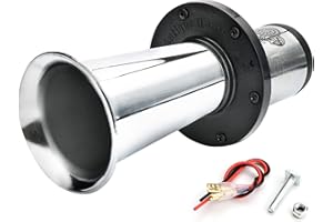 IGERSAW MaxLouder OOGA Air Horn Antique Ahooga Vintage Classic Old Style School Chrome 12V 110DB Car Air Horn (Sliver)