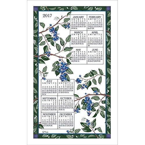 Kay Dee Designs 2017 Linen Calendar Towel - Blueberries (F3235)