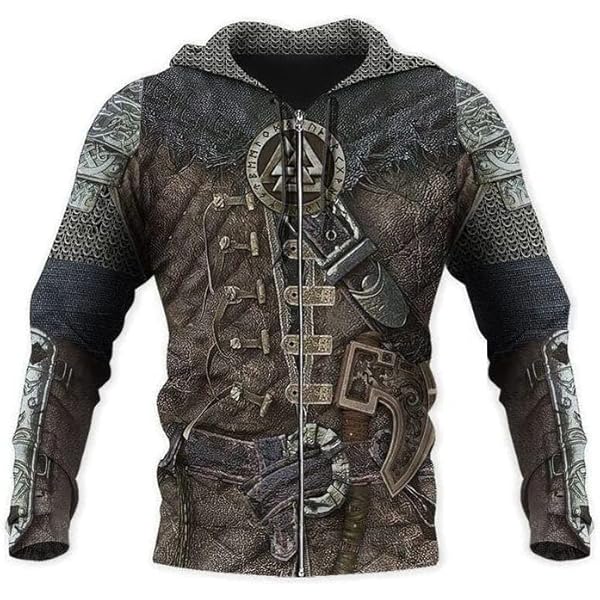 Viking Hoodies For Men Viking Fleece Hoodies Thick Pullover
