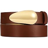 RISANTRY Women Leather Belt Fashion Belt for Women Gold Buckle Perfect for Jeans