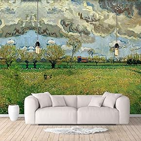 Wall Murals for Bedroom Starry Night by Van Gogh Famous Paintings Large Removable Wallpaper Peel and Stick Wall Stickers - 66x96 inches