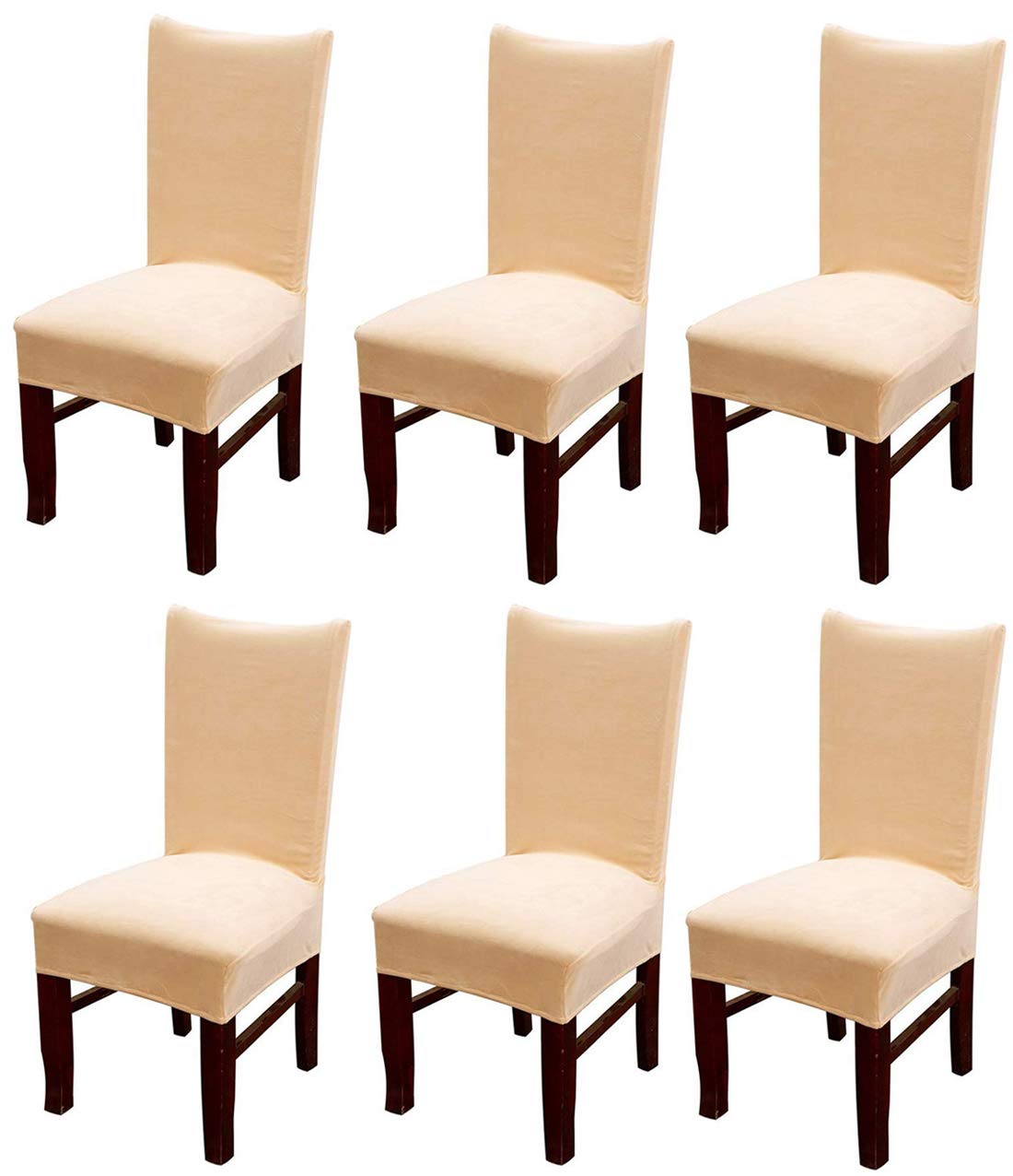 Best beige chair covers for dining room with arms