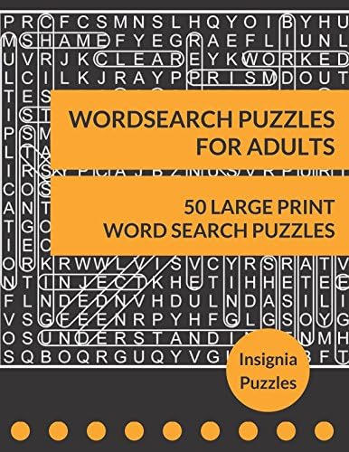 Wordsearch Puzzles For Adults: One Puzzle Per Page Paperback – 9 Dec 2017