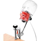 4E 4E's USA Dental Bench-Mounted Training Manikin (28 Teeth): Phantom Head Model with Desk Clamp, Head Base, Facemask &amp; Drainage Tube, Ideal for Demonstration &amp; Education