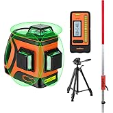 DOVOH Outdoor Laser Level with Receiver, Tripod, FT/CM Grade Rod, Class Ⅱ