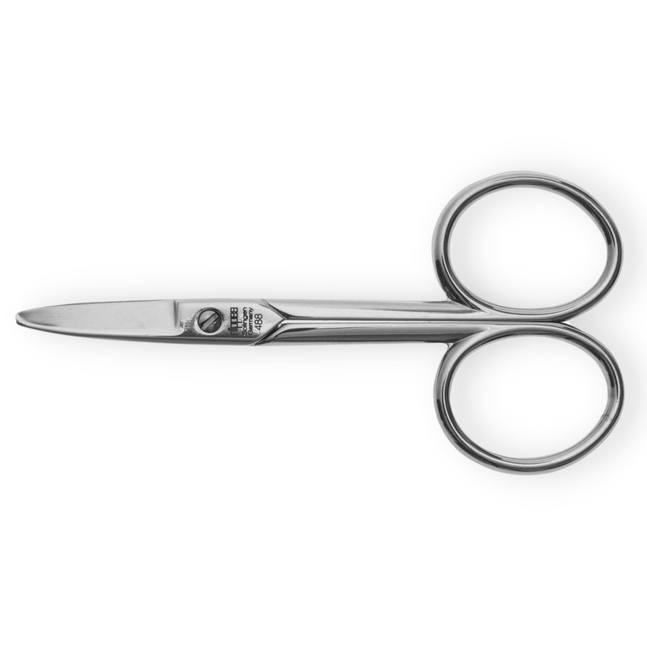 nippes Solingen Baby Nail Scissors, Reduced Risk of Injury Thanks to Rounded Tips, Nickel-Plated Steel, 8 cm Length, Nickel-Plated
