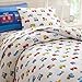 Wildkin Kids 100% Cotton Twin Duvet Cover for Boys and Girls, Features Button Closure and Four Interior Corner Ties, Duvet Covers Measures 88 x 68 Inches,BPA-free,Olive Kids(Trains, Planes and Trucks)