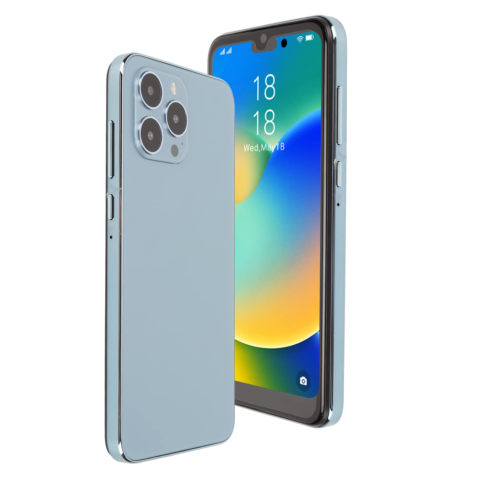 Acogedor Acogedorbsm0ufxht1 Unlocked Smartphone, I14pro Max Phone for Android11, 6.1 inch 4GB RAM 32GB ROM, 16MP 8MP Dual Camera, 6800mAh Battery, Face Recognition, 2G 5G Dual WiFi, Bluetooth 5.0