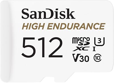 SanDisk High Endurance 512GB microSDXC Card + SD Adapter U3 V30 100MB/s