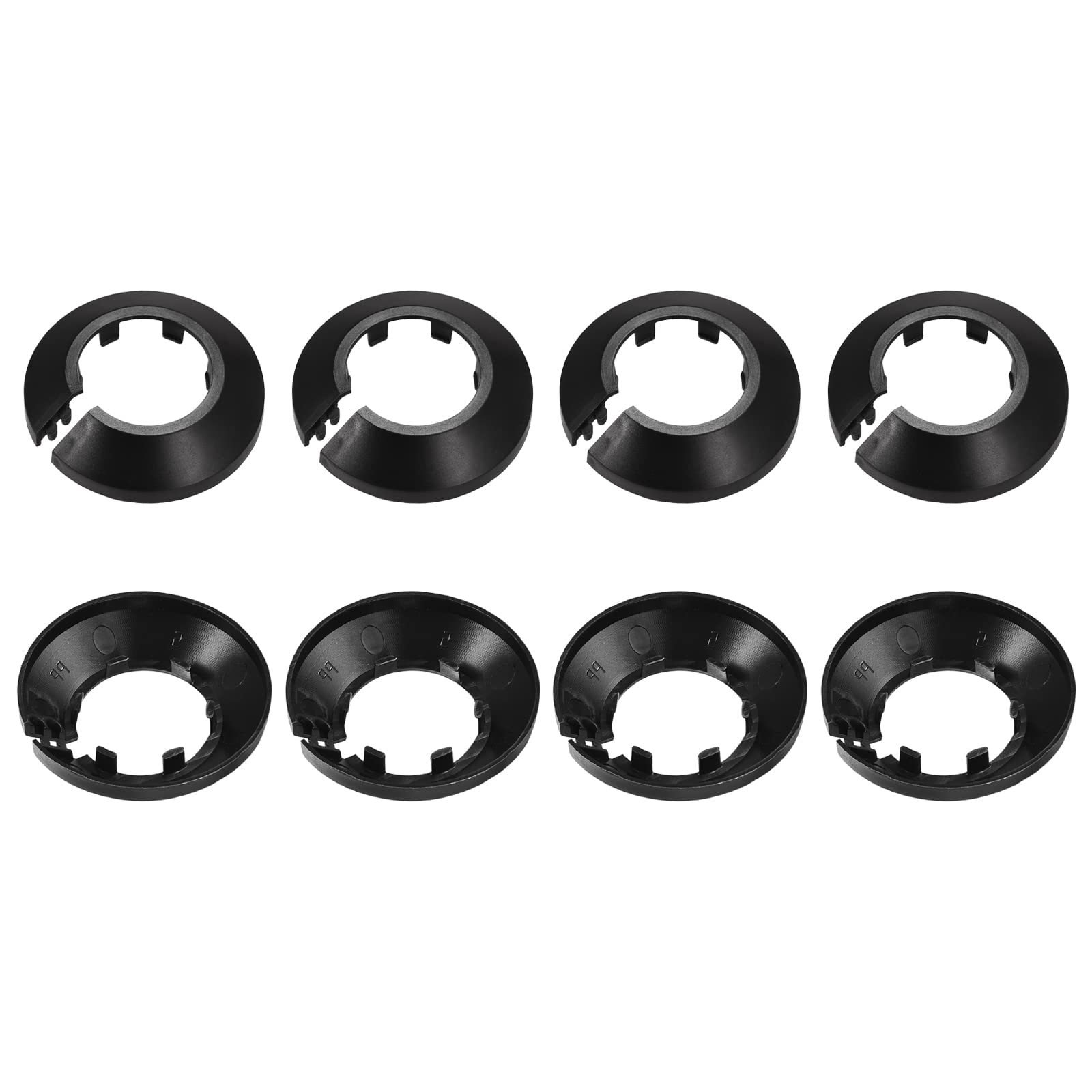 DTGN 63x15mm(DxT) Pipe Cover Decoration - 10Pack - Good for Bathroom Kitchen 32mm Dia Pipe - PP Plastic Escutcheon - Black
