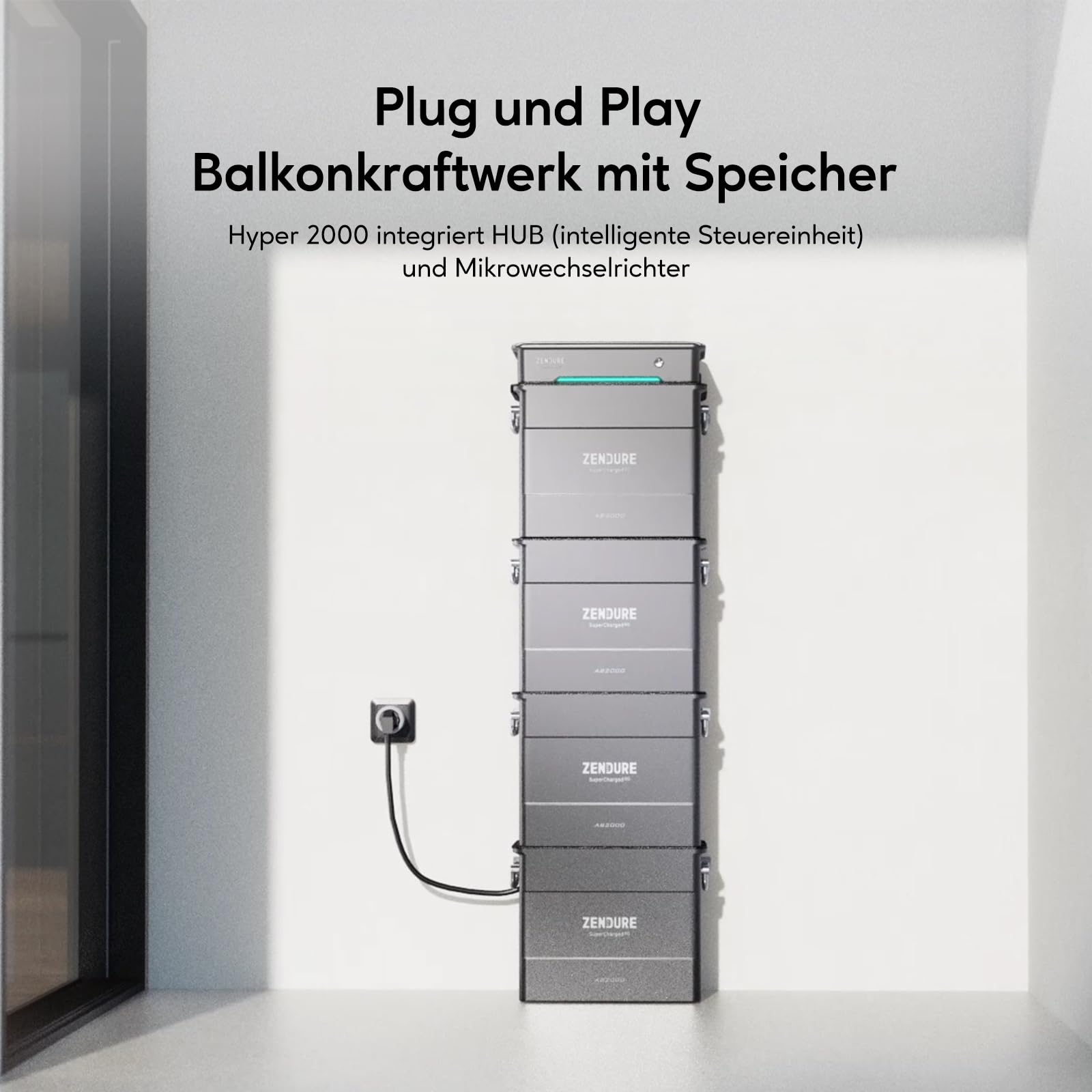 Zendure Hyper 2000, Eingebaute Mikrowechselrichter, 1200W Ausgang, TOU, 1800W Solar Eingang, 1200W AC Eingang 2