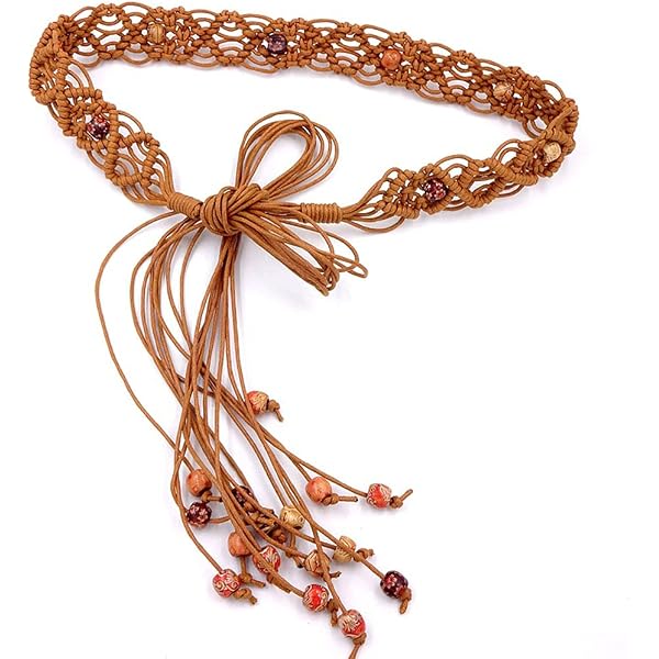 Fashion Bohemian Tassel Braided Belt Crochet Waistband  display picture 1
