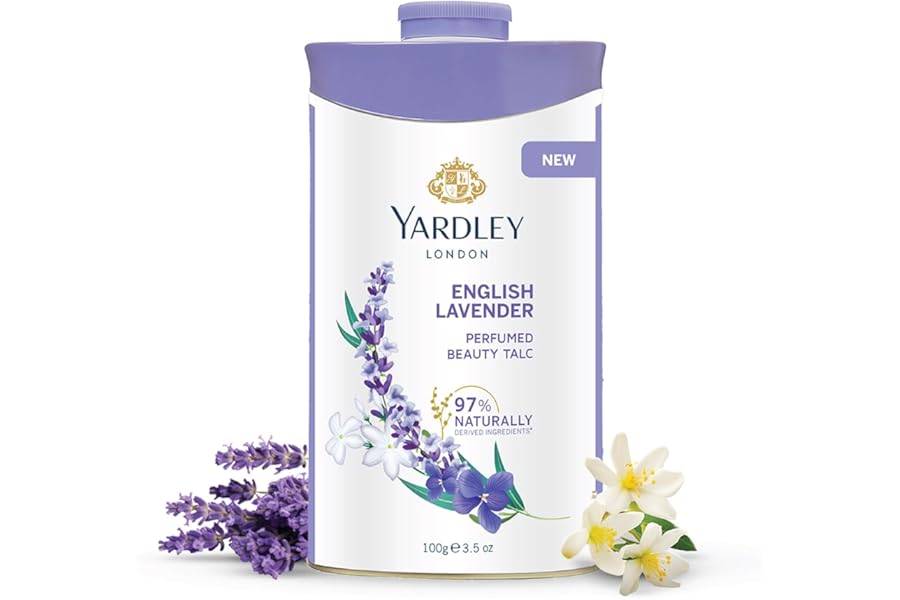 Yardley London English Lavender Perfumed Deodorizing Talc Talcum Powder 100gm, 3.5 Ounce