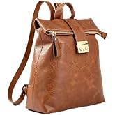 LA DEARCHUU Leather Backpack for Women Fashion Backpack Purse Lightweight Handbags Travel Shoulder Handbag Brown