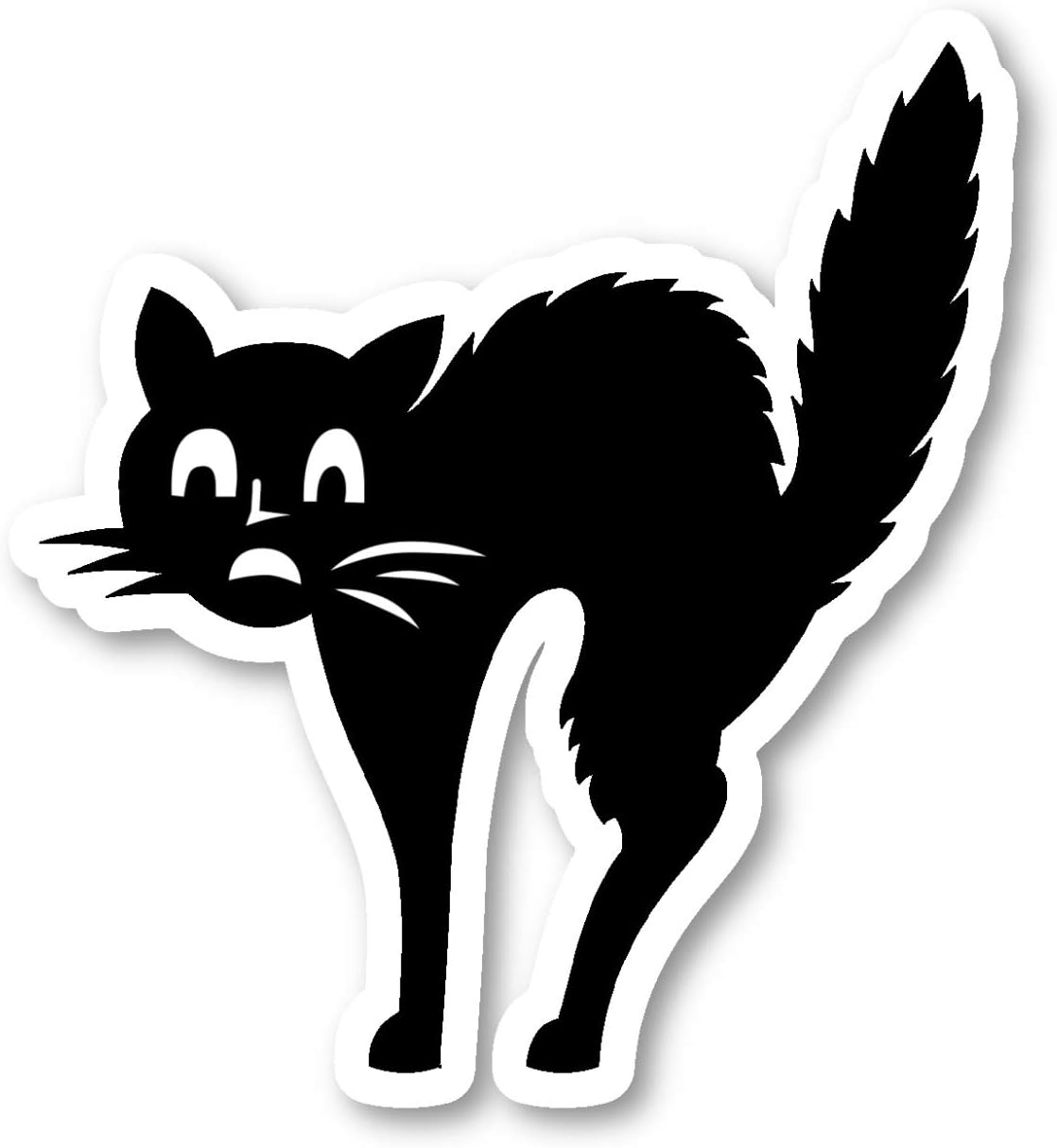 Scared Cat Sticker Funny Cats Stickers - Laptop Stickers - 2.5 Inches Vinyl Decal - Laptop, Phone, Tablet Vinyl Decal Sticker S214531