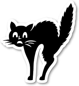 Scared Cat Sticker Funny Cats Stickers - Laptop Stickers - 2.5 Inches Vinyl Decal - Laptop, Phone, Tablet Vinyl Decal Sticker S214531