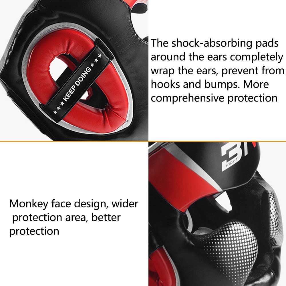 SFEEXUN Headgear Headguard for Boxing MMA Training Kickboxing, Head Gear Head Protection Helmet for Muay Thai, Grappling, Sparring, Karate, Taekwondo, Martial Arts : Sports & Outdoors