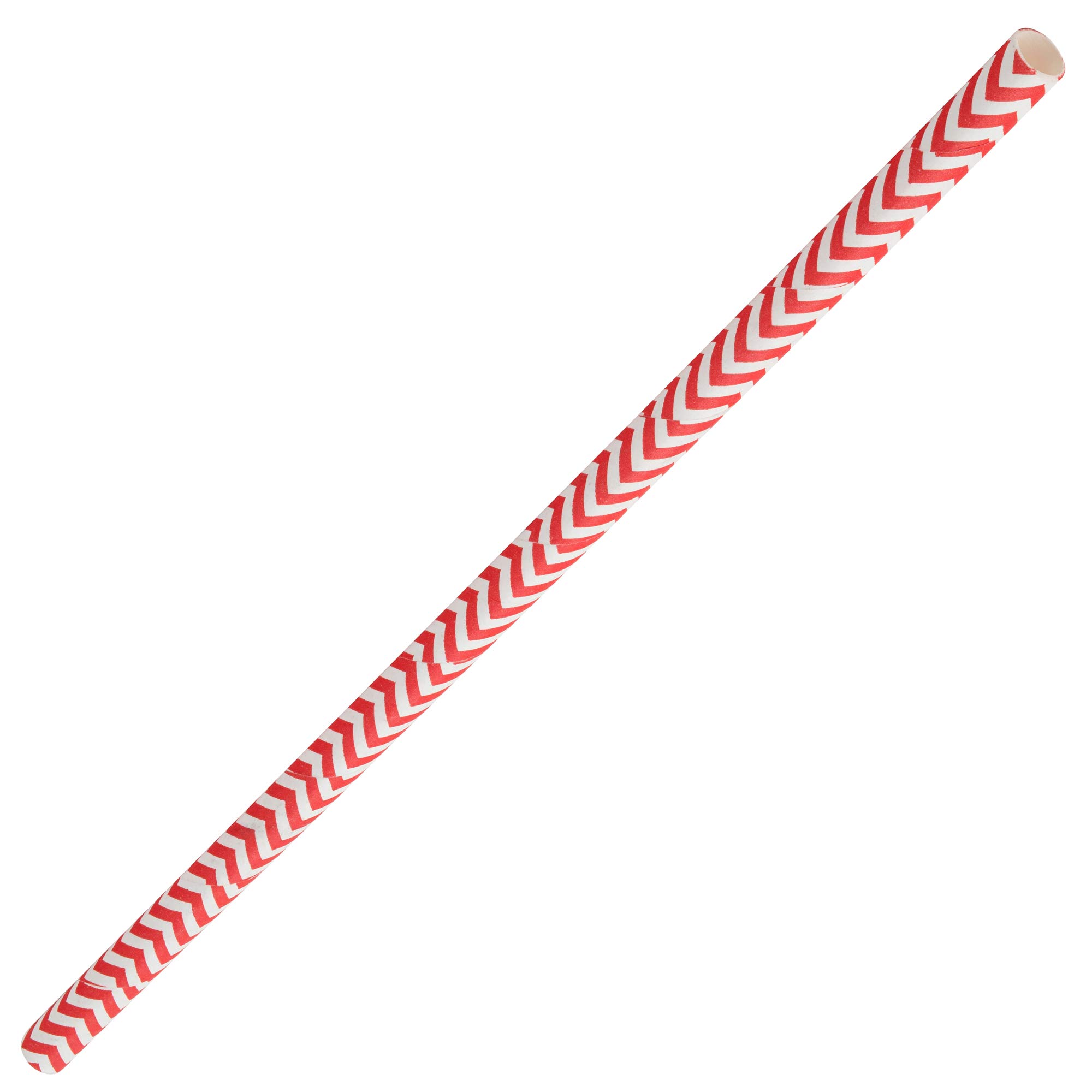 Chevron Paper Straws Red 8inch-Pack of 250