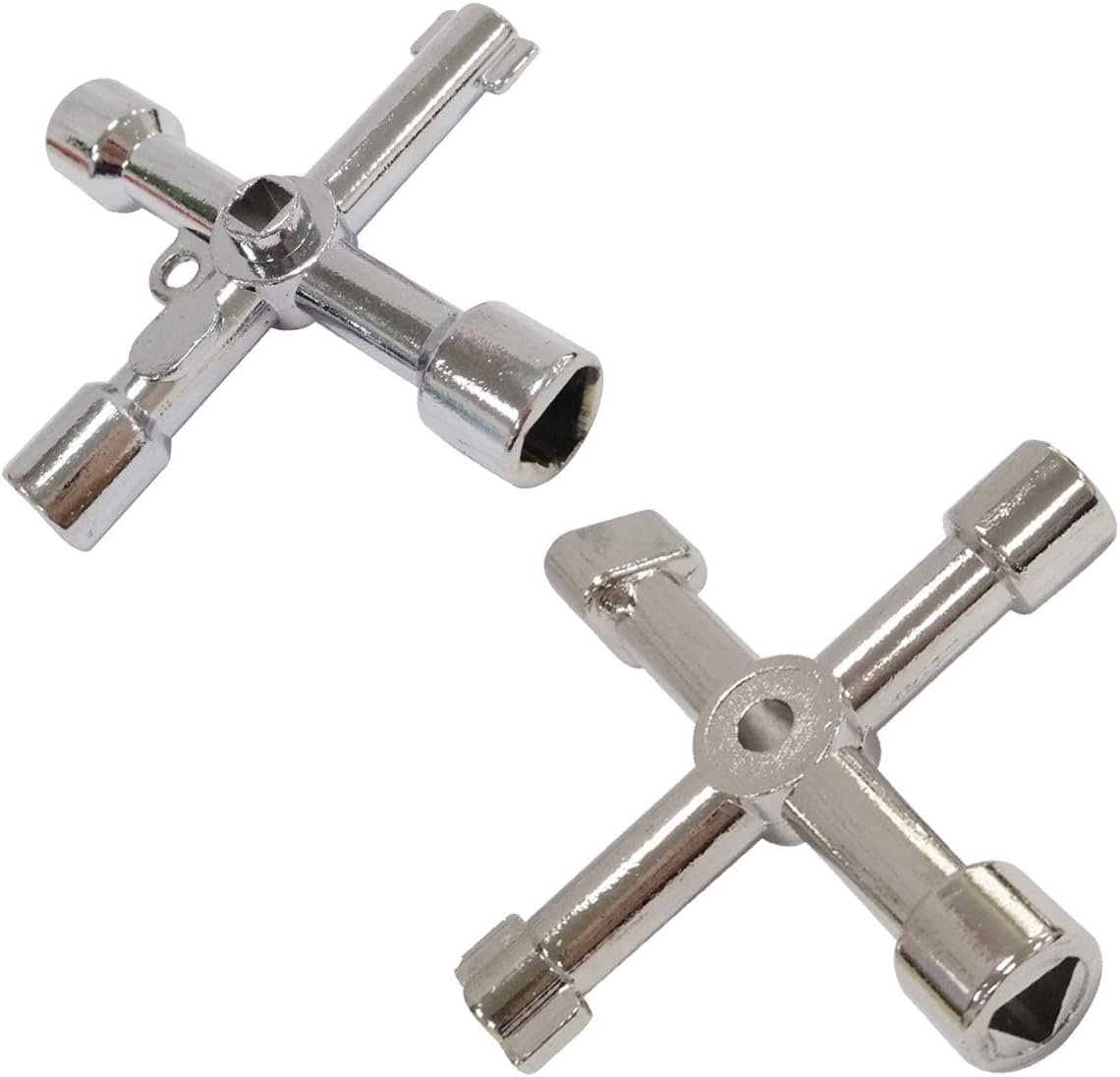 Utility Service Key Fantasyon 2 Pcs 4-Way Utilities Keys, Meter Box Key Gas Key Meter Key 4 ...