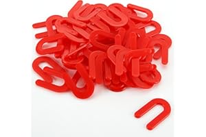 ZIQI 300 Pack Horseshoe Shims Tile Spacers, 1/8 Inch Plastic Shims Structural Horseshoe U Shape, Plastic Horseshoe Shims for Leveling (300 pcs, Red, 1/8 Inch)