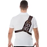 Pistha Medieval Sword Dagger Frog Holster Leather Sword Back Sheath Adult | Medieval Sword Leather Holster Dagger Frog Case for Renaissance Pirate Viking Warrior Costume Accessory