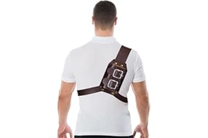 Medieval Sword Dagger Frog Holster Leather Sword Back Holster Sheath Holster for Renaissance Pirate Viking Warrior Costume