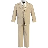 OLIVIA KOO Boy's Classic 2 Button Suit with Cloth Cover Buttons