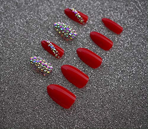 EDA LUXURY BEAUTY RED 3D GLAMOROUS JEWEL DESIGN Full Cover Press On Gel Glitter Artificial Nail Tips Shiny Acrylic False Nails Extra Long Oval Round Pointed Almond Stiletto Super Fashion Fake Nails 3 EDA LUXURY BEAUTY RED 3D GLAMOROUS JEWEL DESIGN Full Cover Press On Gel Glitter Artificial Nail Tips Shiny Acrylic False Nails Extra Long Oval Round Pointed Almond Stiletto Super Fashion Fake Nails