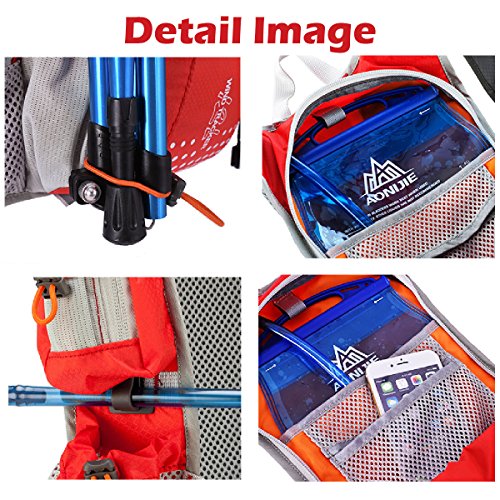 JEELAD 8L 12L Running Vest Hydration Pack Backpack Hydration Vest for Marathon Running Race Hiking Cycling (Black (12L) - with 2 Water Bottles)