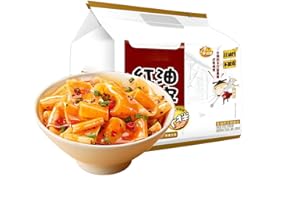 NOBLE CREATEAPROTOTYPE Sichuan Specialty Super Spicy Noodles, Sour Spicy Wide Instant Noodles, Non-Fried Red Oil Noodles Served with Sour Spicy Sauce (Pack of 4) (14.8)