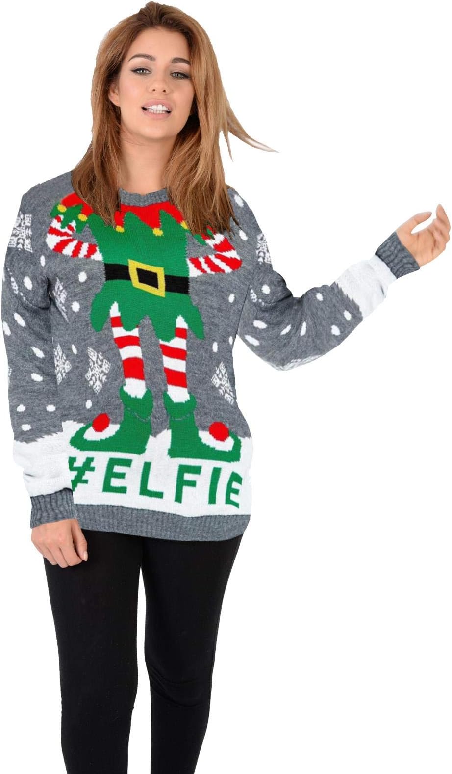 Christmas Jumper Rude Flashing Santa Novelty Xmas Knit Sweater